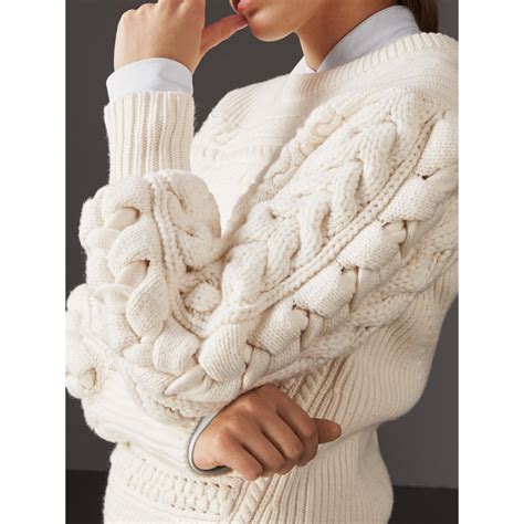 burberry white sweater